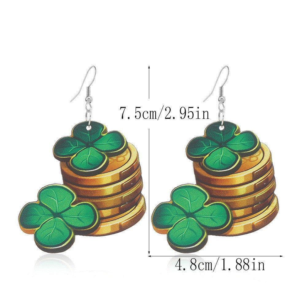 Wholesale St. Patrick's Day Irish Acrylic Earrings