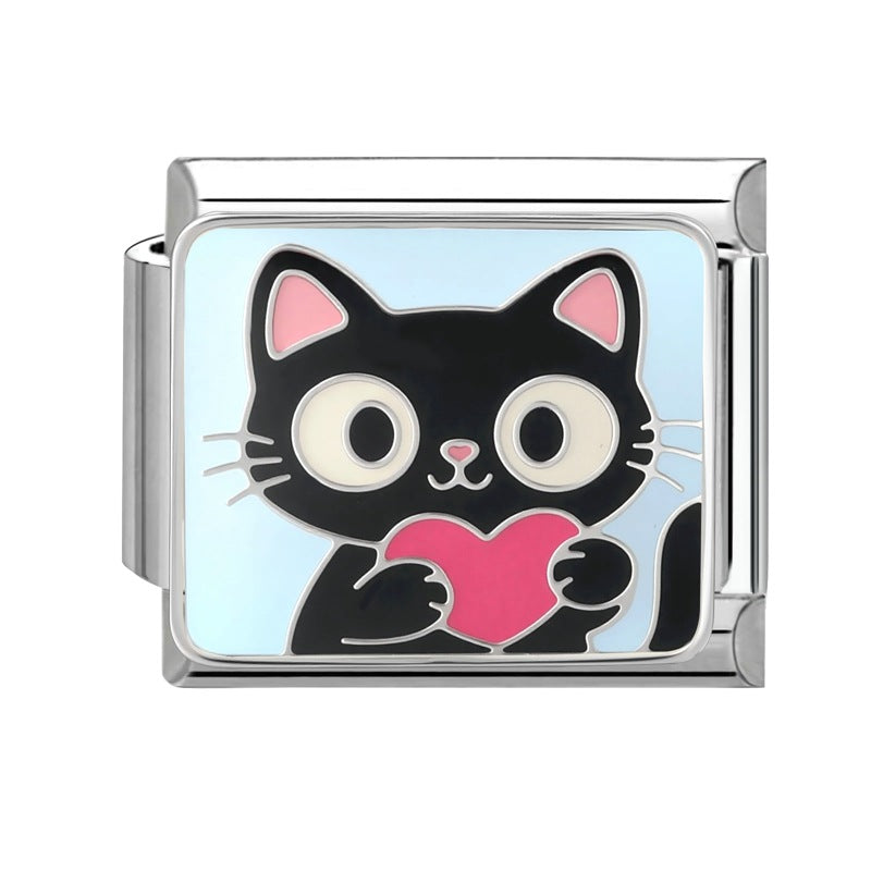 Wholesale 9mm Italian Charm Starter Bracelets DIY Cute Pet Series Stainless Steel Composable Bracelet