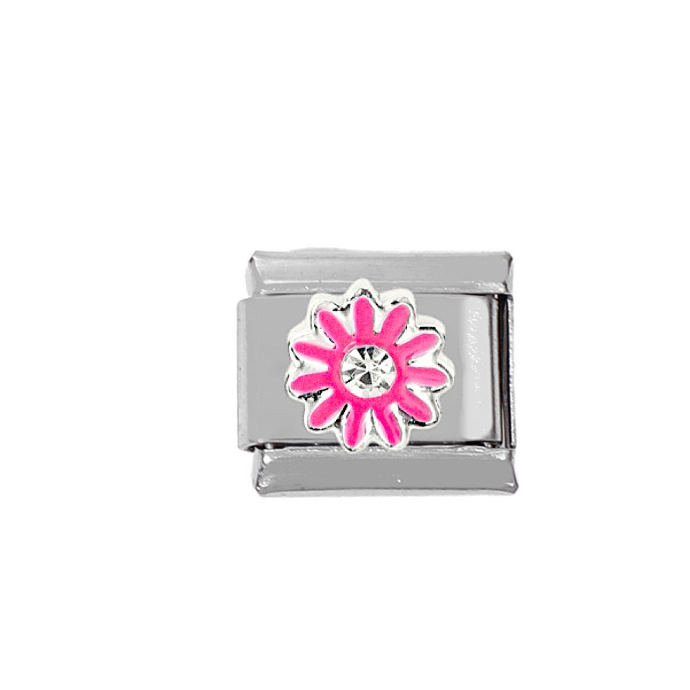 Wholesale Stainless Steel Flower Charms With Enamel Drop Design For DIY Jewelry Making Craft Supply