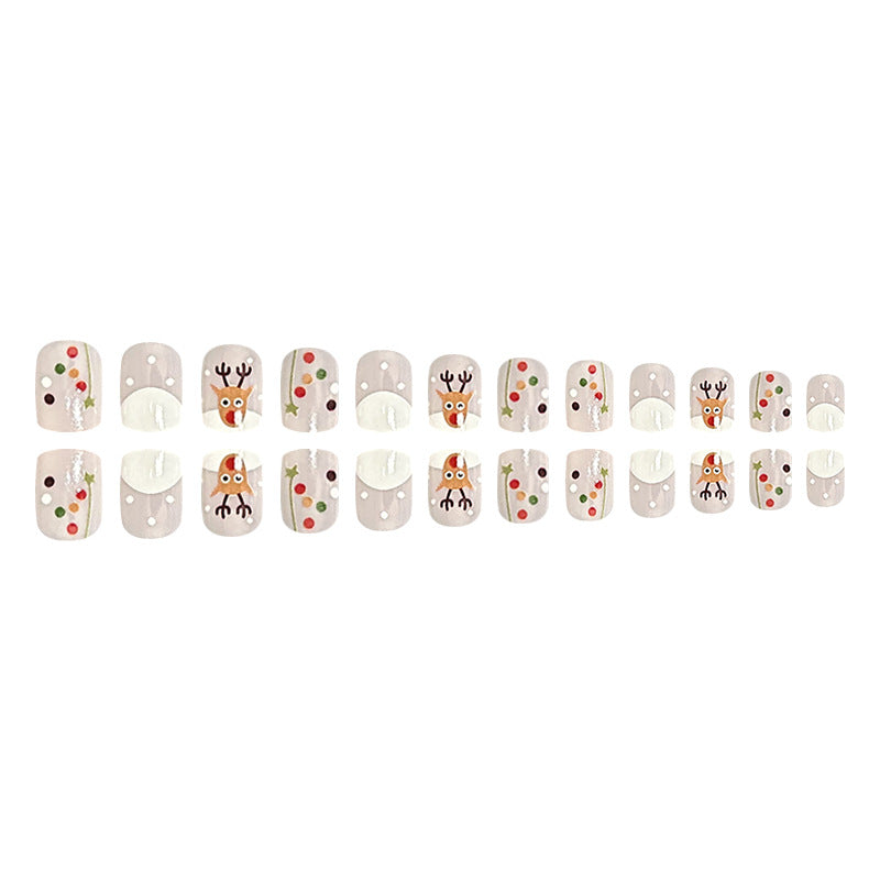 Wholesale 24 Pieces/box Christmas Press-on Nails Kits Nail Stickers ACC-NS-FengLi004