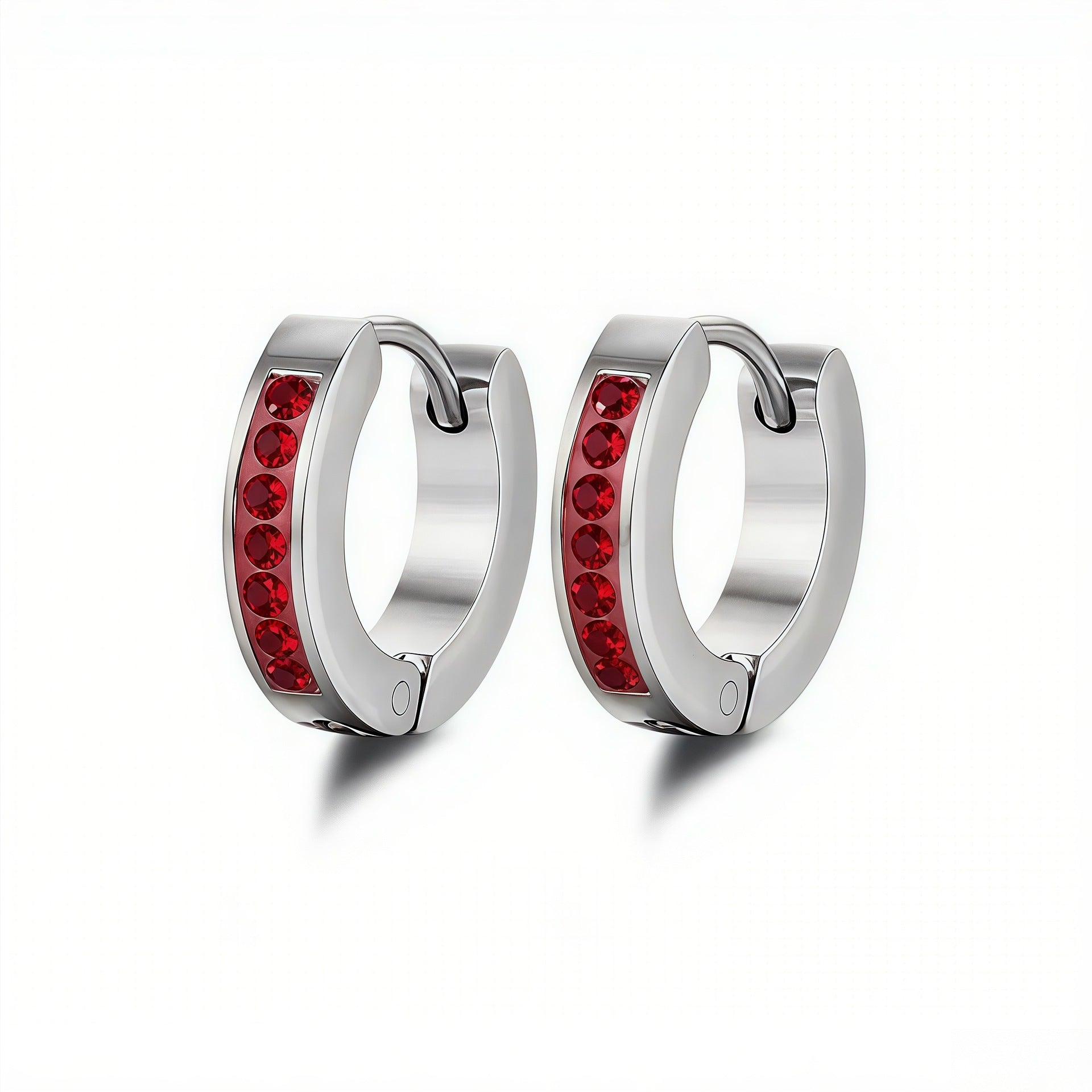 Wholesale 2PCS Titanium steel hoop earrings