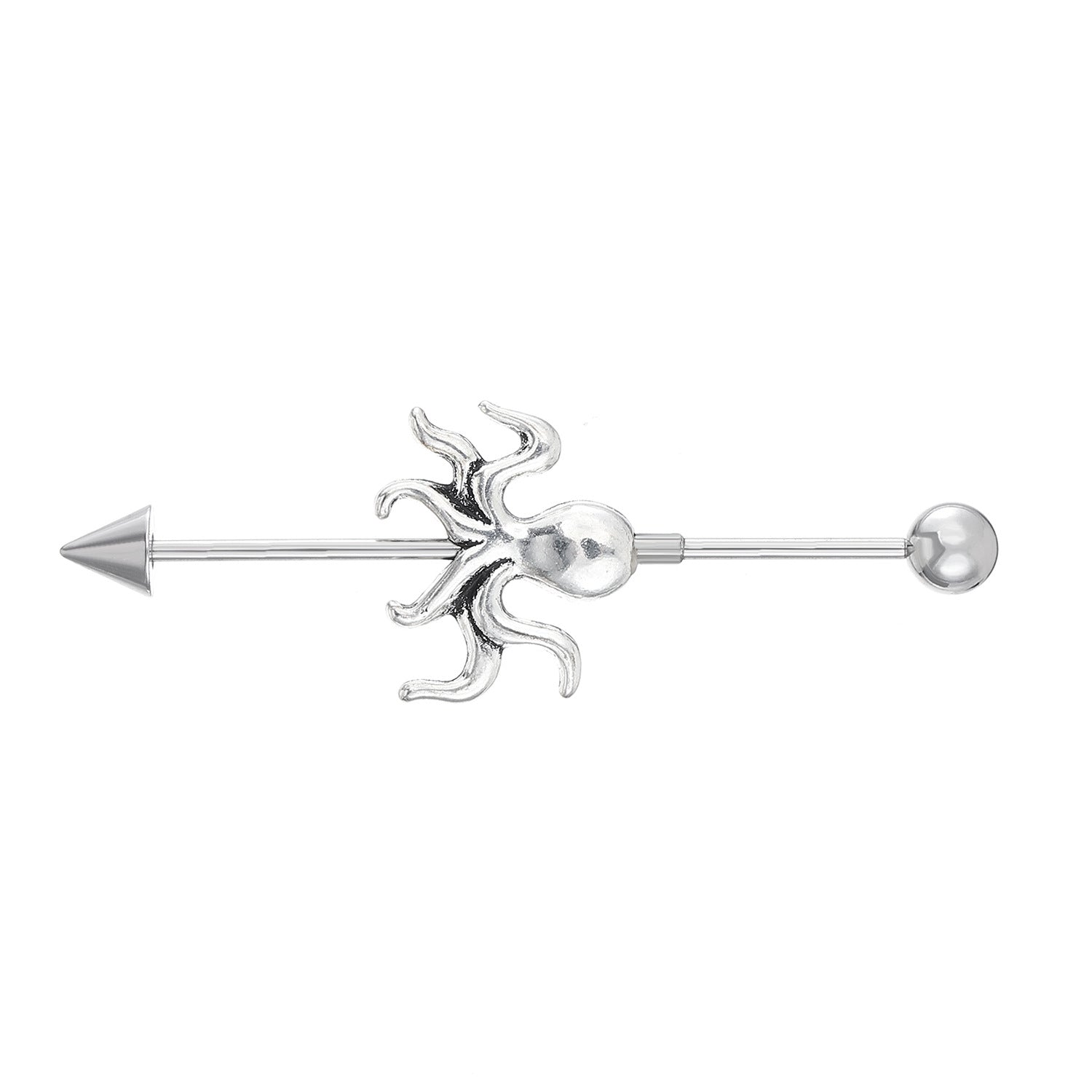 Wholesale Stainless Steel Love Piercing Slash Earrings Studs ACC-ES-QW006