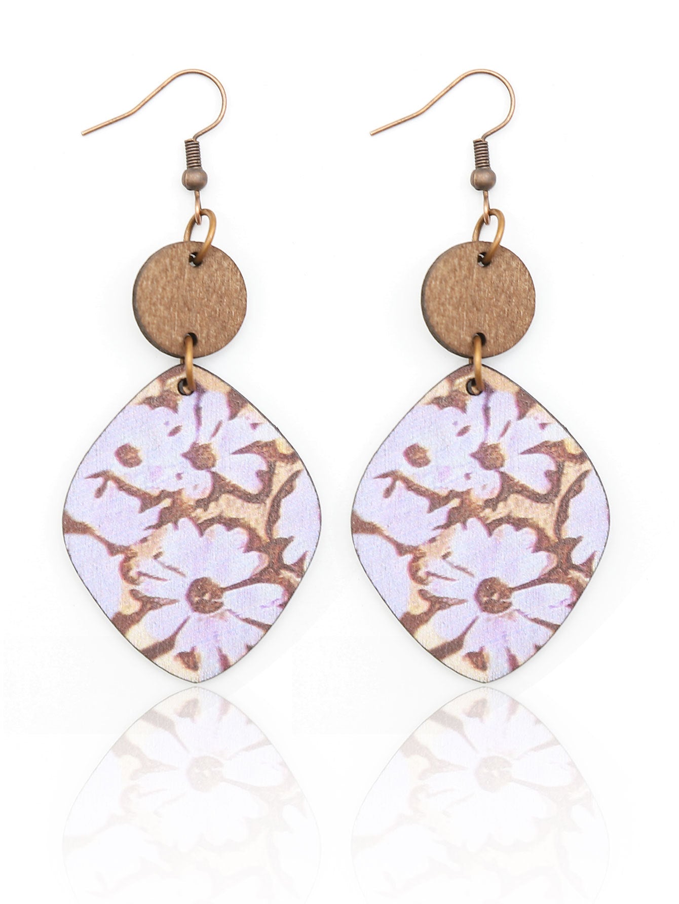 Wholesale Bohemian Retro Style Wooden Earrings