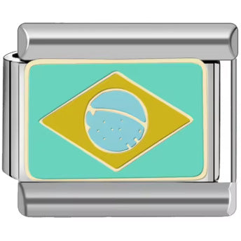 Wholesale Italian Charm Bracelet 9mm DIY Splicing Classic Flag Series Stainless Steel Composable Bracelet