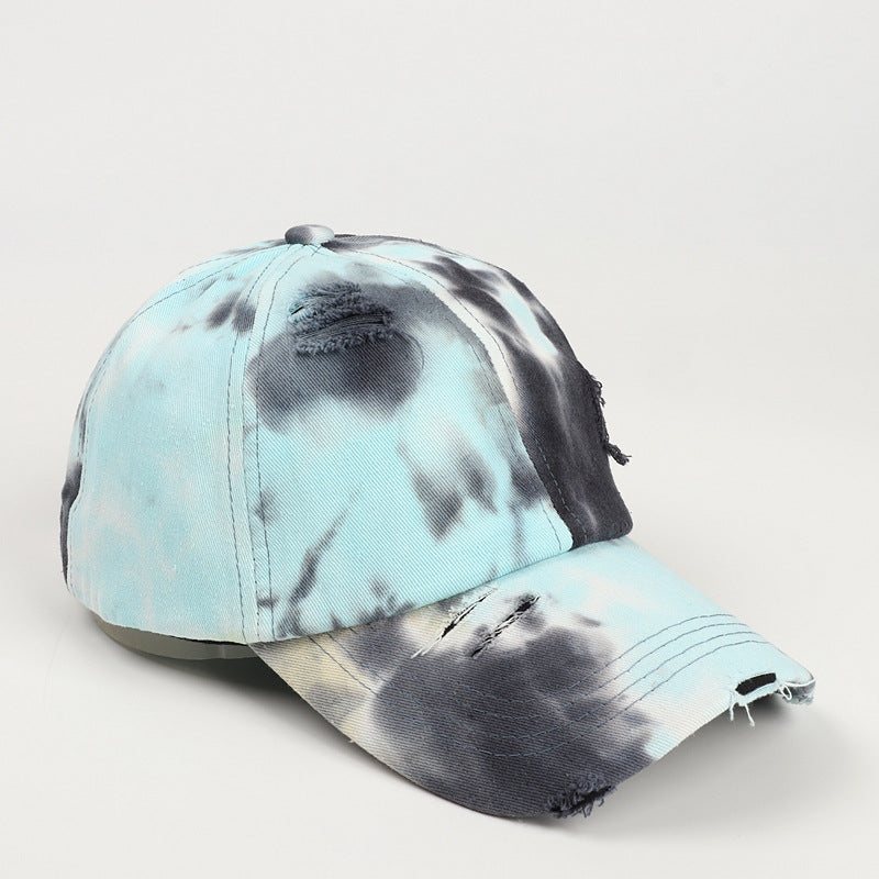 Wholesale tie-dyed color ink painting baseball cap