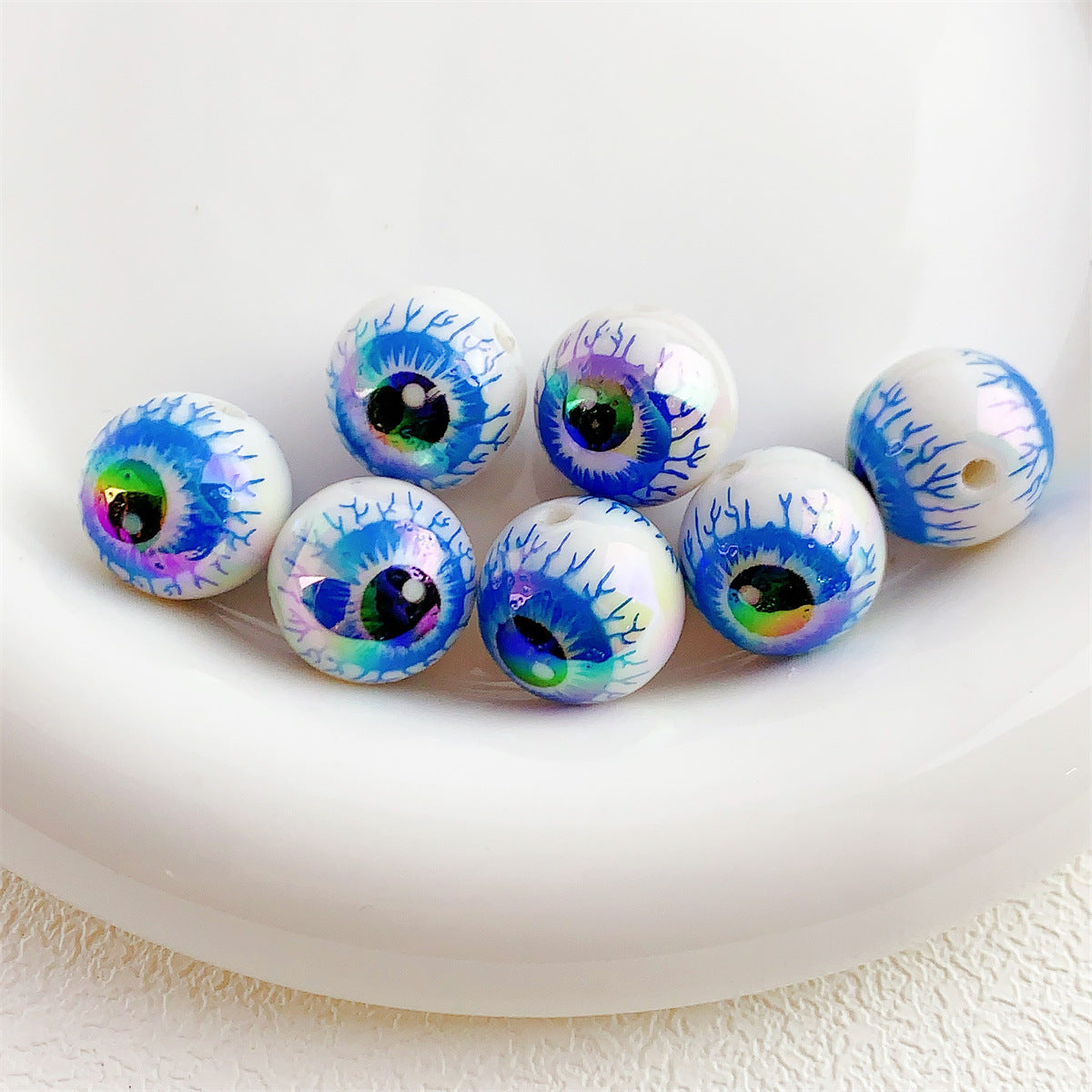 Wholesale 10pcs  colorful horror eyeball Focal Beads DIY Bead Accessories