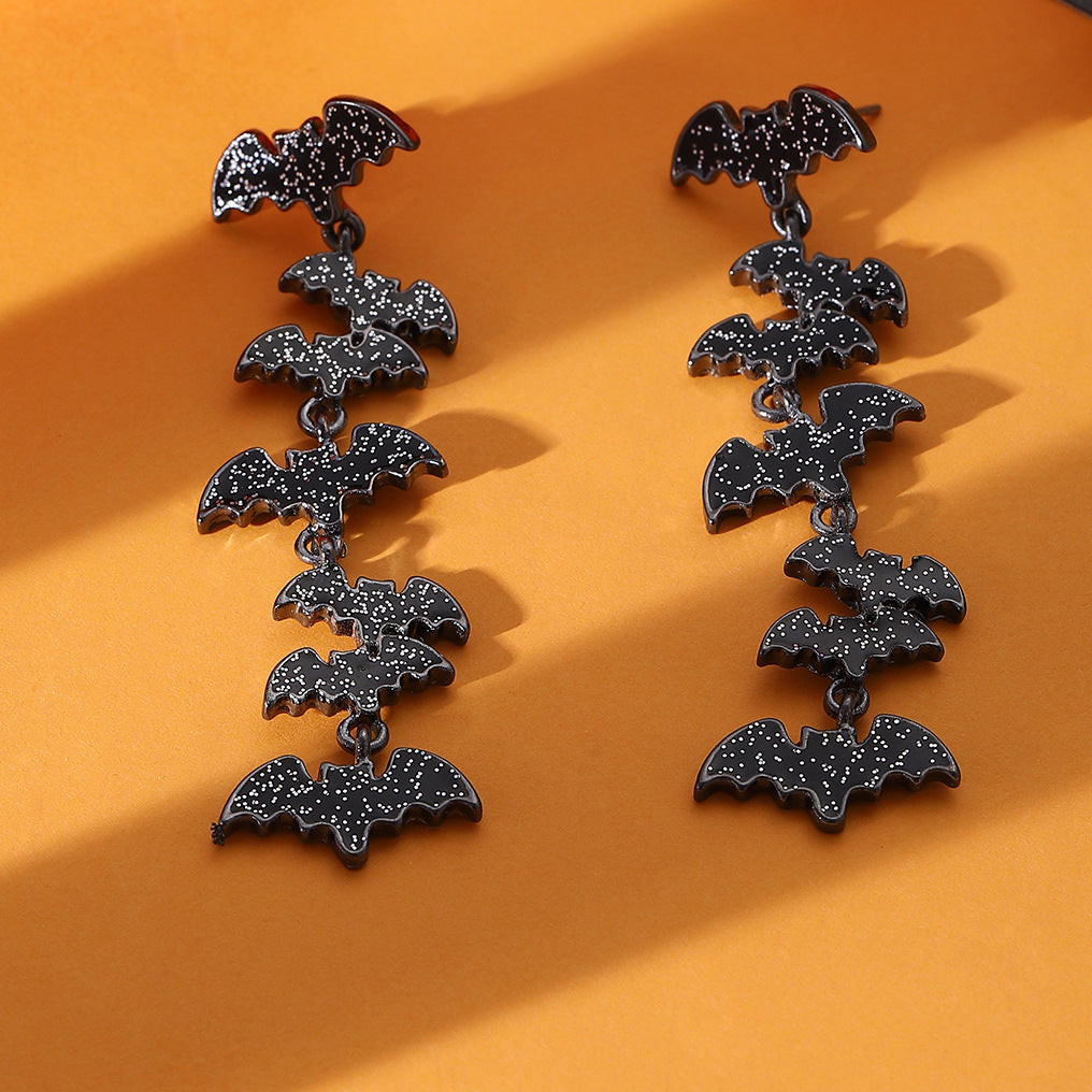 Wholesale  funny little devil bat  pumpkin earrings