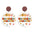 Wholesale Wooden printed school season grade text retro Bohemian autumn earrings