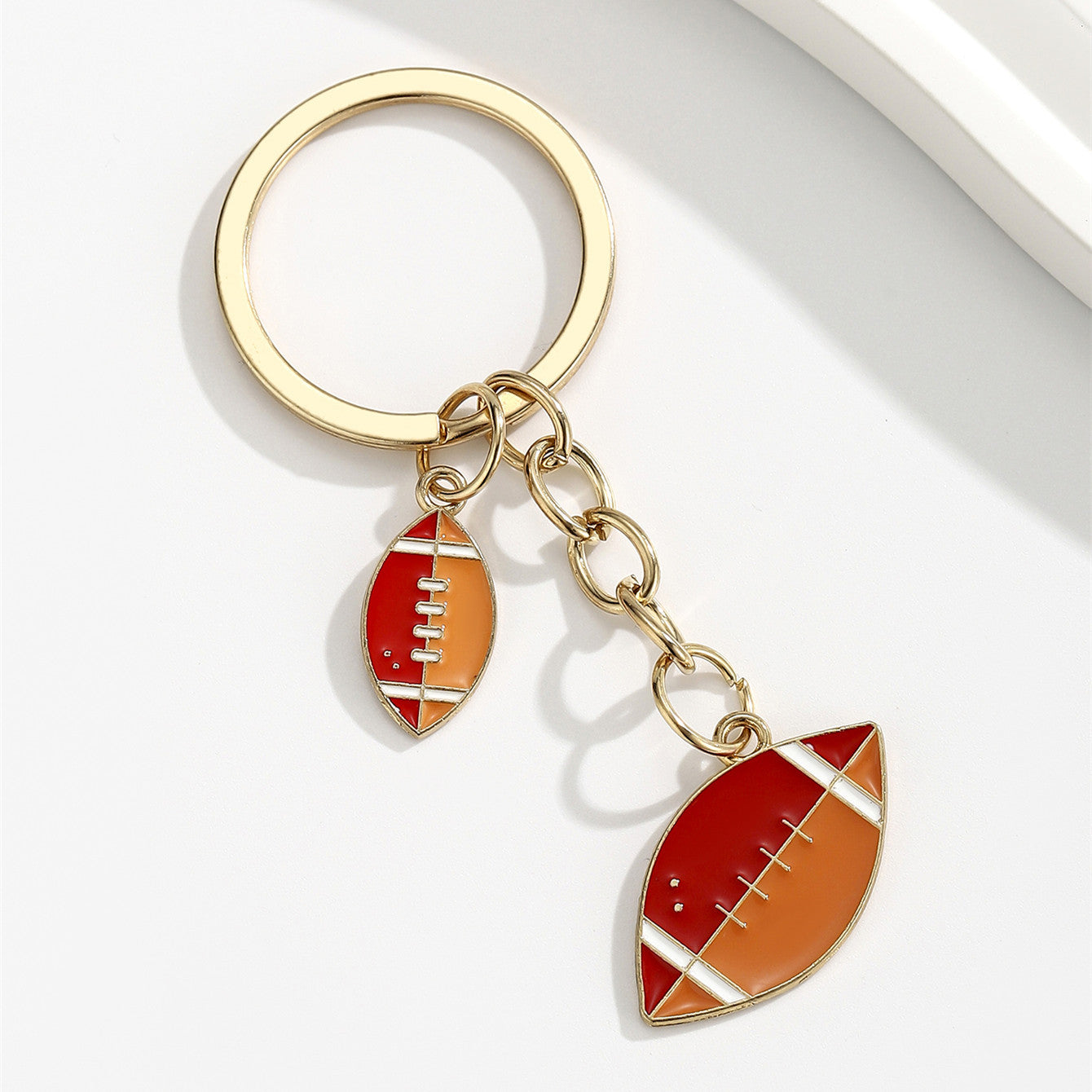 Wholesale Football Basketball Rugby Alloy Oil Dripping Keychain