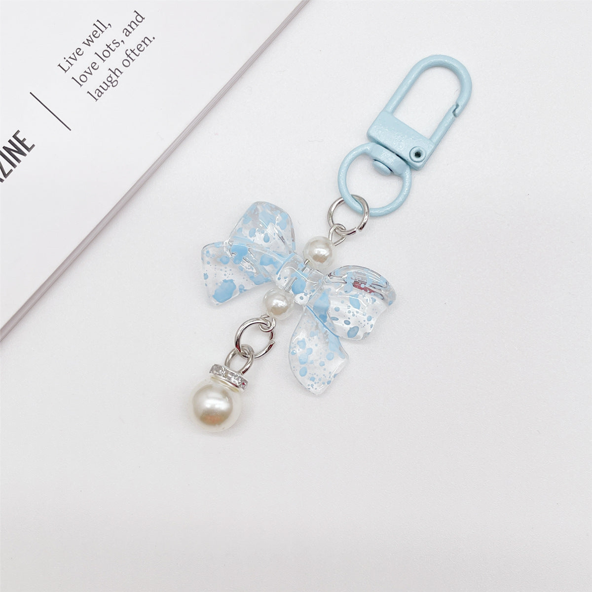 Wholesale Candy Colored Bowknot Texture Keychain Bag Charm Phone Accessory Gift