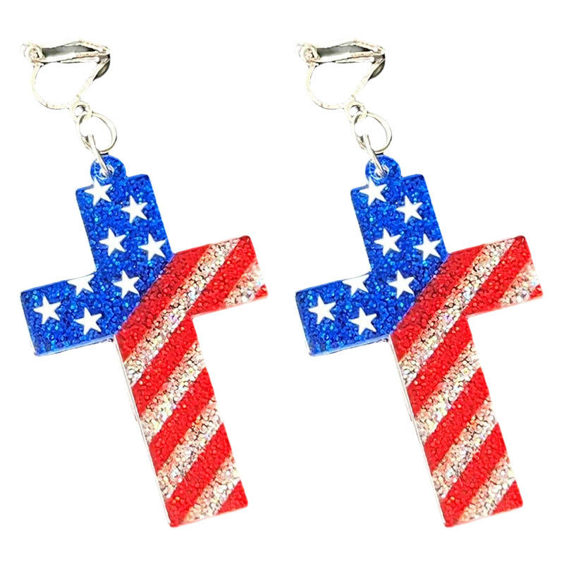 Wholesale American Independence Day fireworks acrylic earrings