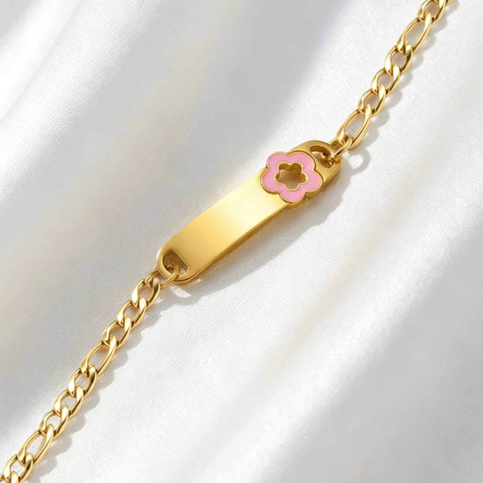 Wholesale Stainless Steel Gold Tone Resin Cute Bracelet For Women Kids Fashion Jewelry Accessory Everyday Casual Gift