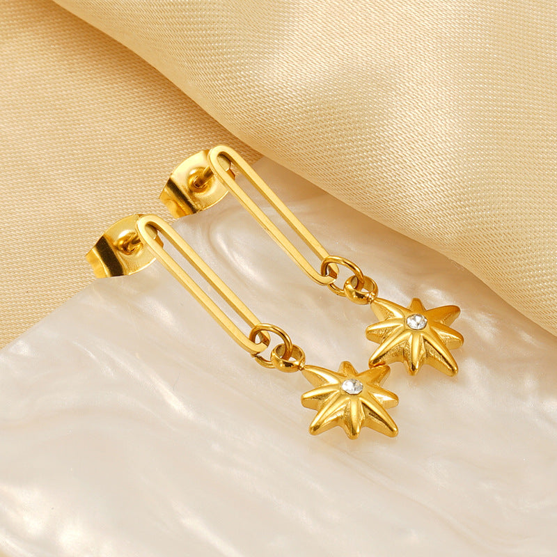 Wholesale Eight-pointed Star Earrings ACC-ES-ZhongYao015