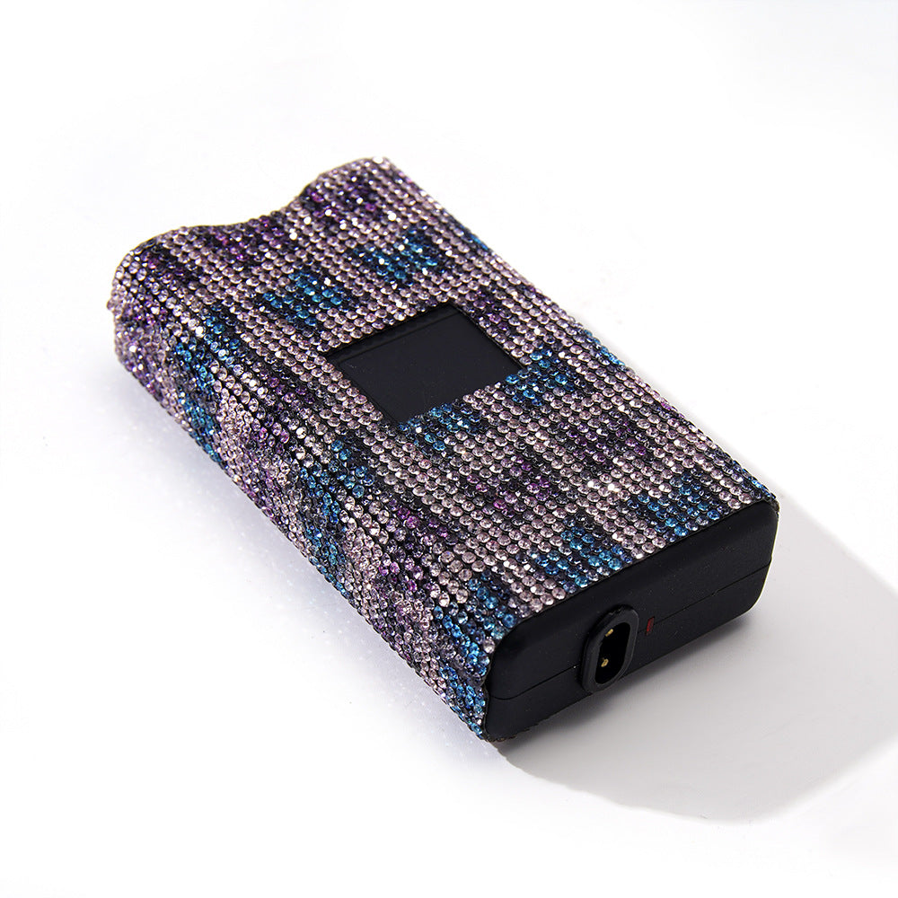 Wholesale Leopard Color Diamond Stickers Multi-function Charging Flashlight Keychain Accessories ACC-KC-ZhiYa065