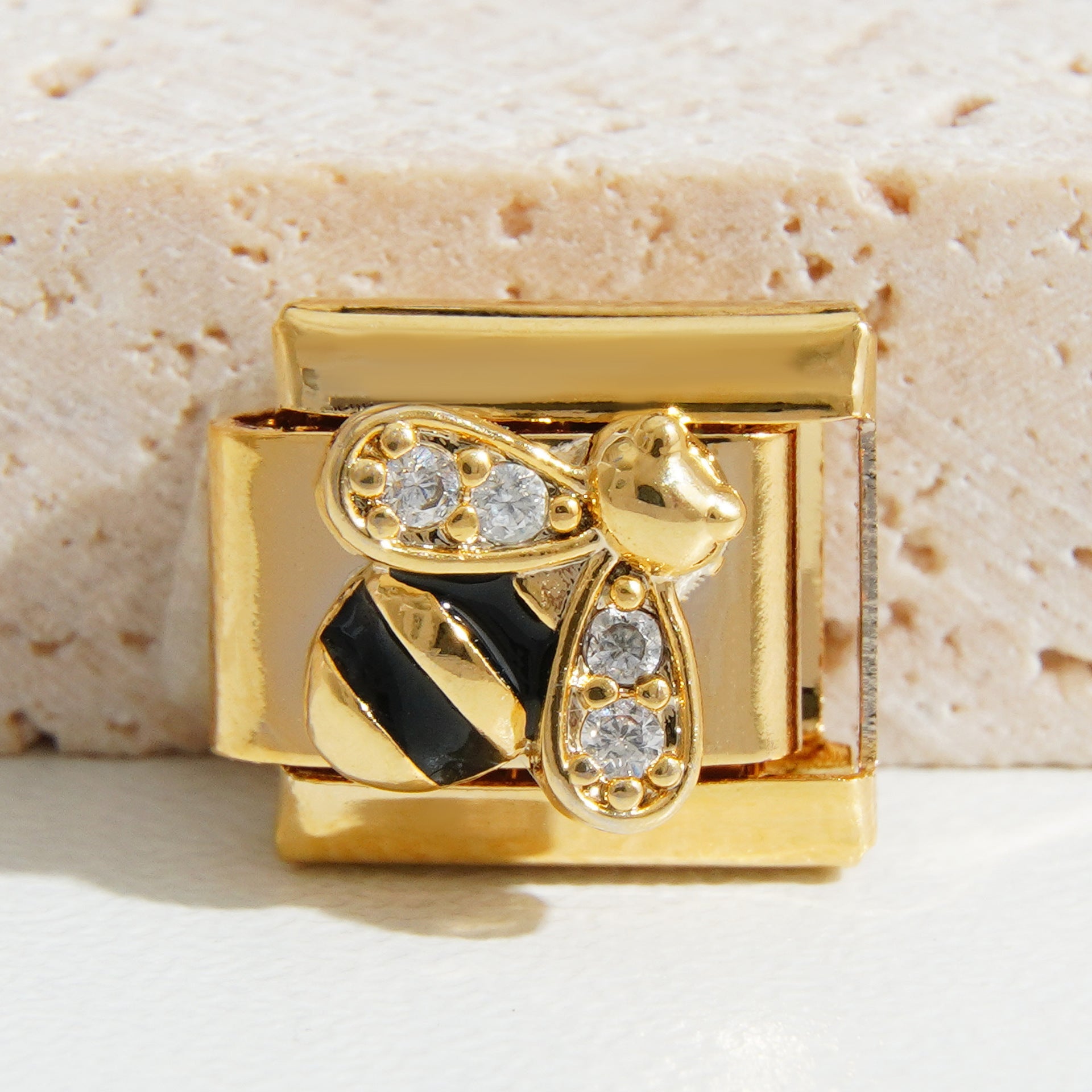 Wholesale Italian Charm Bracelet 9mm DIY Splicing Diamond Four-Leaf Clover Stainless Steel Composable Bracelet