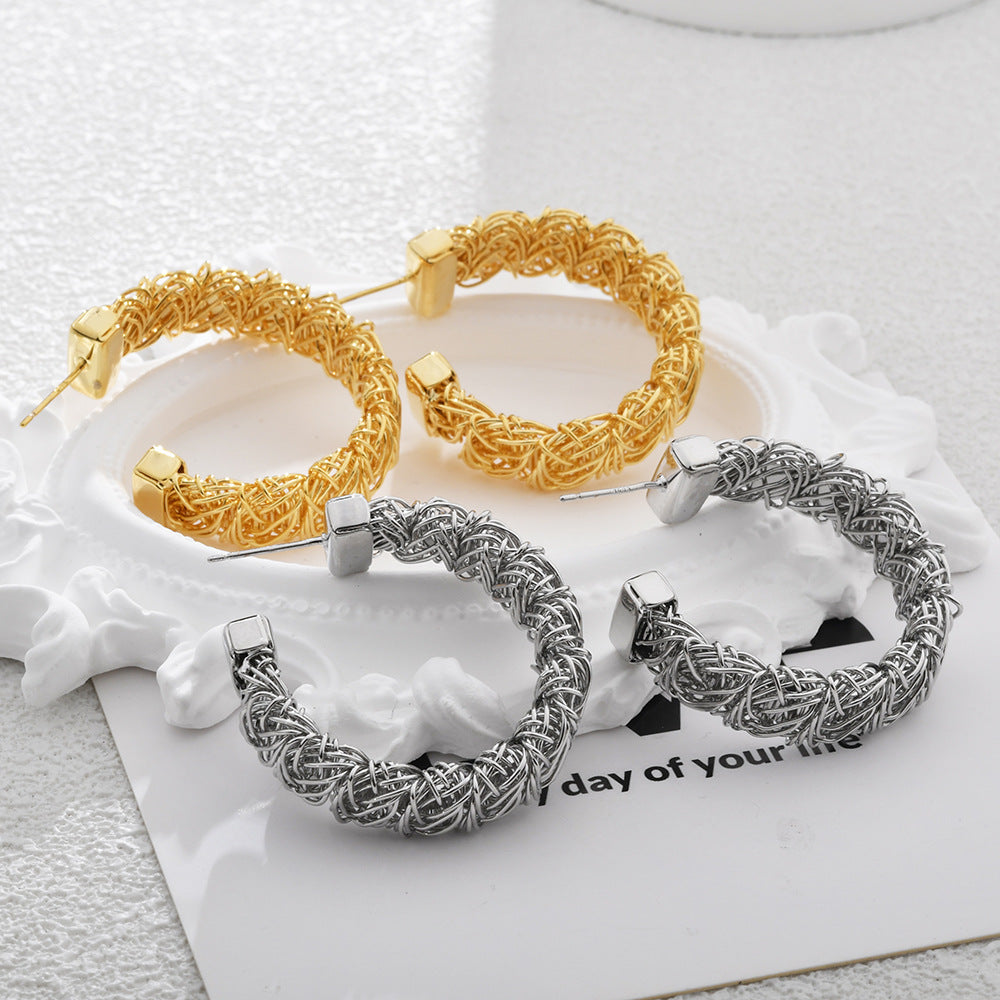 Wholesale Braided wire wrapped earrings