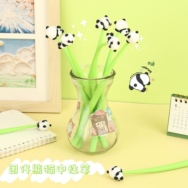 Wholesale Cartoon Giant Panda Soft Glue Gel Pen Ballpoint Pen