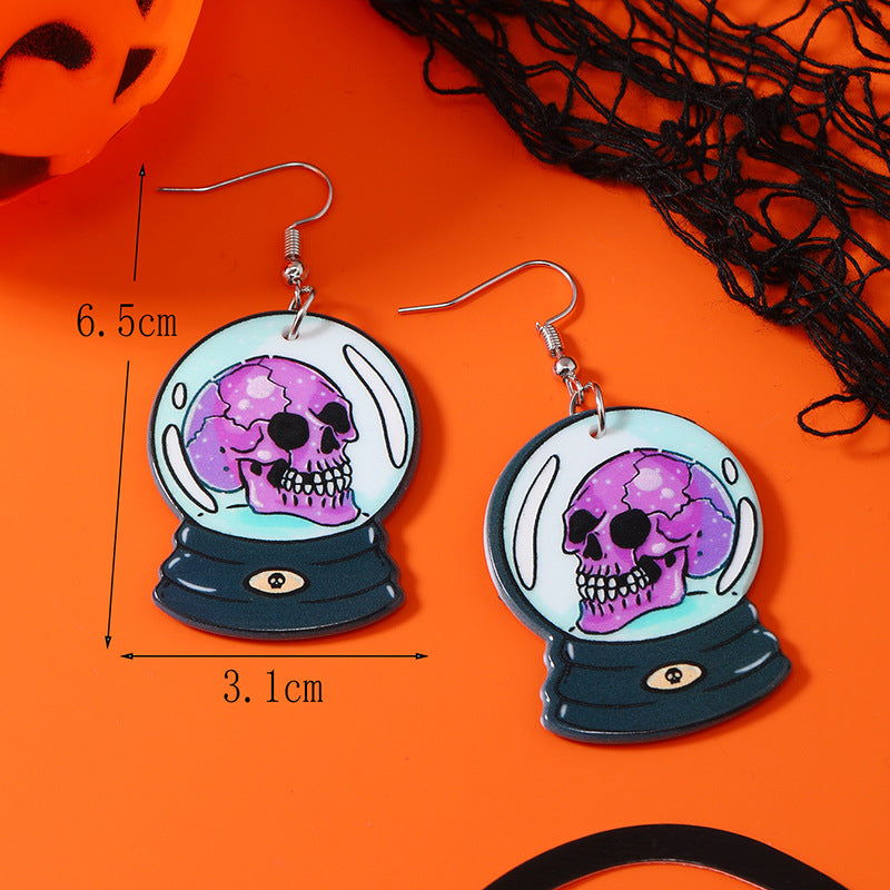 Wholesale Halloween Dark Funny Skull Earrings ACC-ES-Haoc009