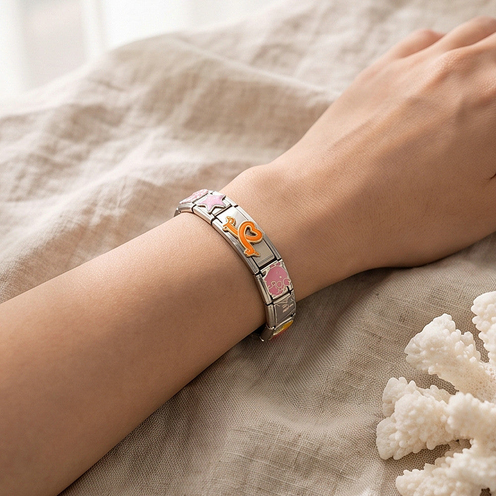 Wholesale Ocean Animal Themed Stainless Steel DIY Charm Bracelet,  Fashion Accessory Gift