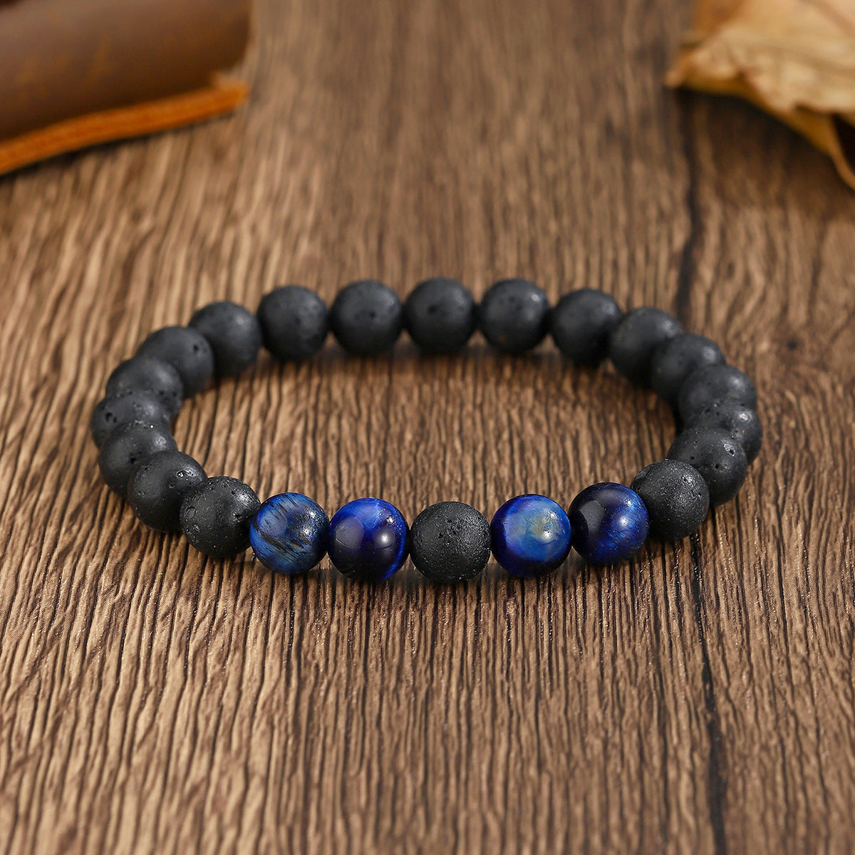 Wholesale Retro Turquoise Tiger Eye Stone Elastic Bracelet Trendy Unisex Jewelry Accessory For Everyday Wear And Gift