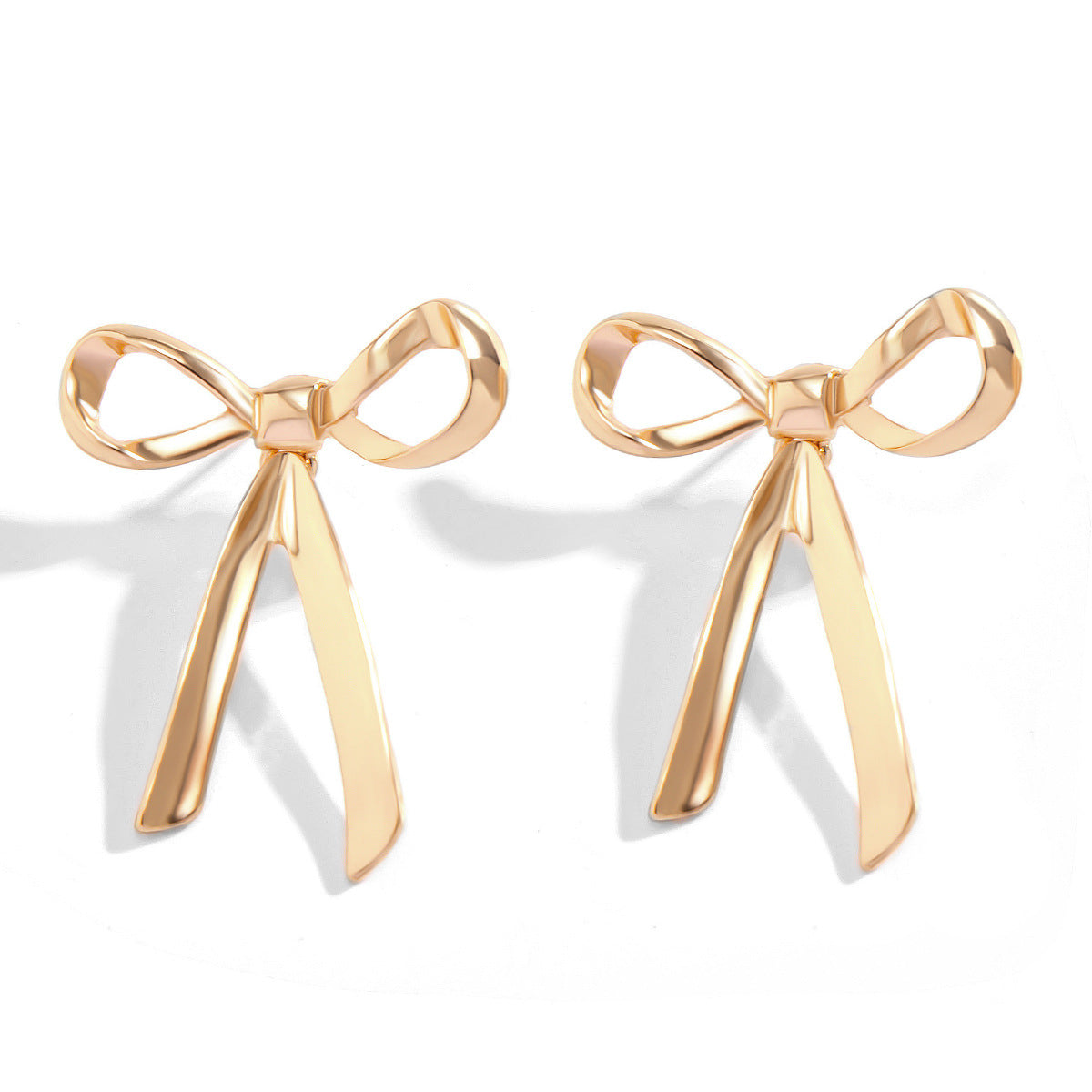 Wholesale Bow Earring Metal Ribbon Earrings ACC-ES-XueRou006