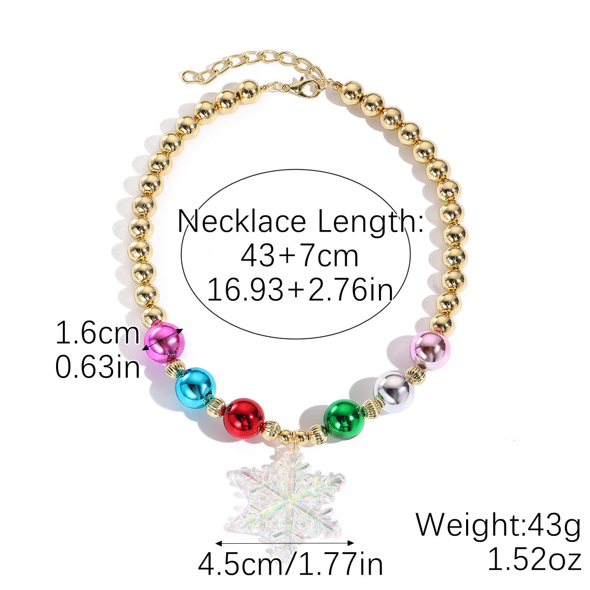 Wholesale Christmas  Colorfulful Bell Pendant Necklace