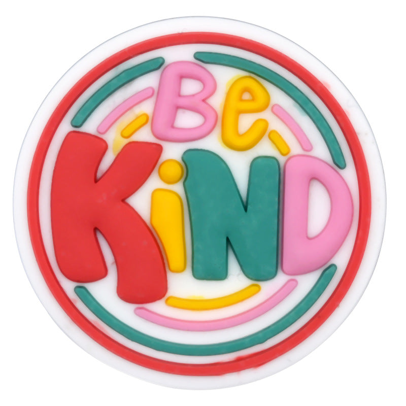 Wholesale Random 100pcs Cartoon Letter PVC Soft Rubber Shoe Buckle Decoration ACC-SC-RYY064