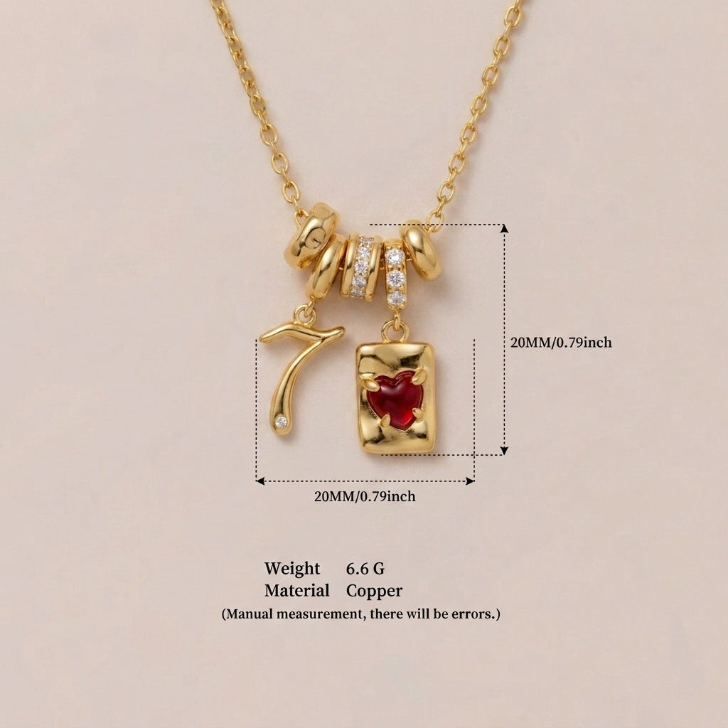 Wholesale Chic Multi Pendant Collarbone Necklace Copper Zircon Jewelry Accessory Boutique Resale Gift