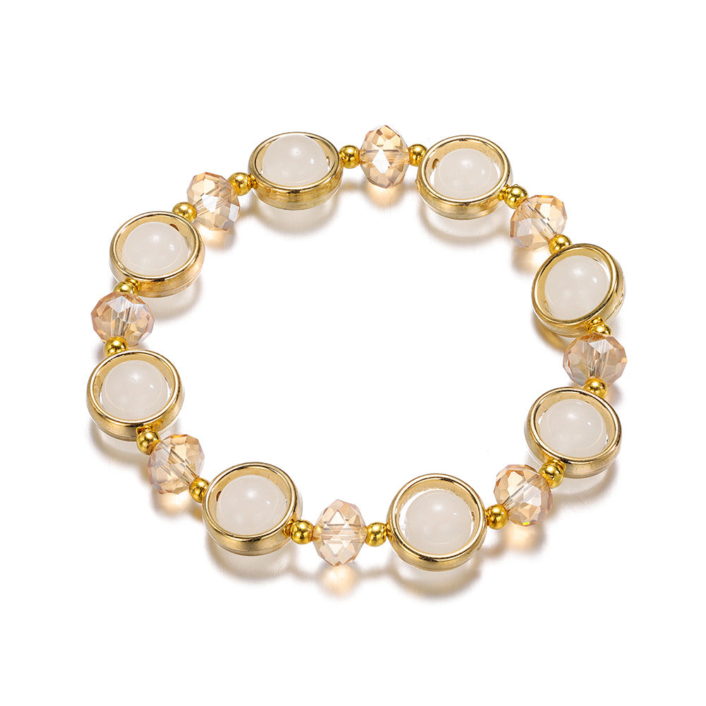 Wholesale Children S Blue And White Gradient Glass Bracelet Fashion Accessory For Everyday Wear