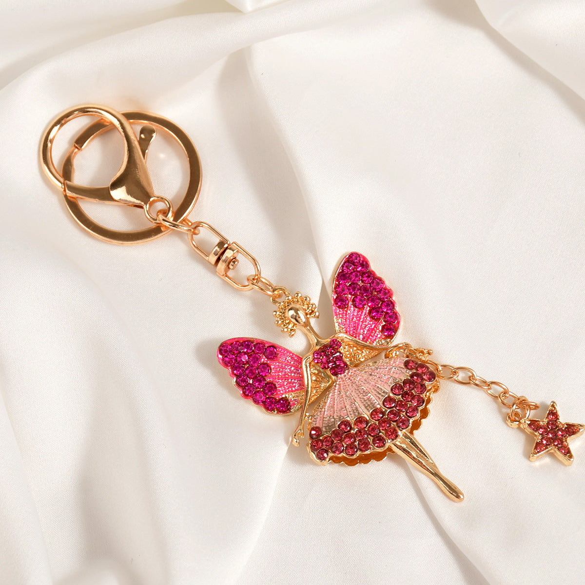 Wholesale  Angel Girl Butterfly Fairy Car Creative Keychain