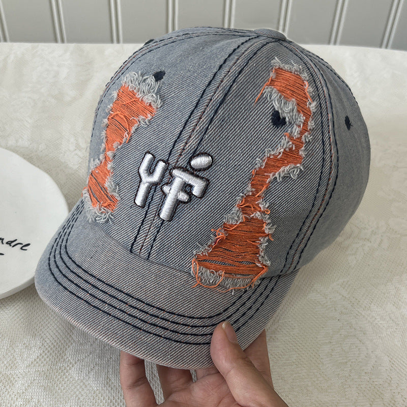 Wholesale sunshade sunscreen Denim short-brimmed baseball cap