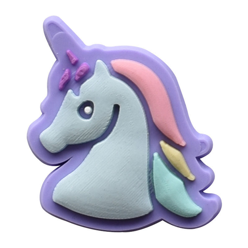 Wholesale Random 100pcs Cartoon Unicorn Hole Shoes Accessories Shoes Charms ACC-SC-RYY040