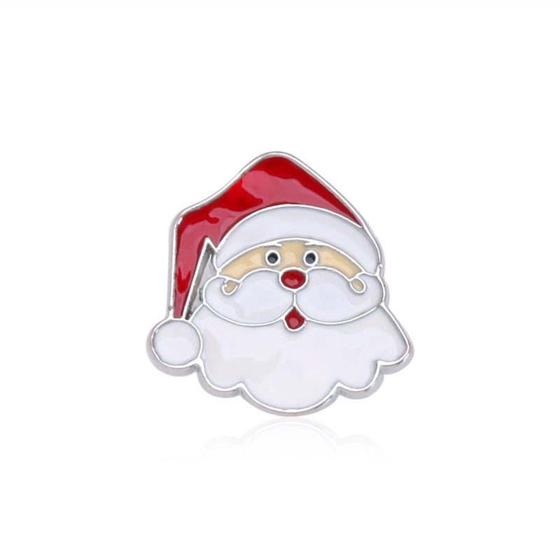 Wholesale Cartoon Cute Christmas Alloy Oil Drop Brooch ACC-BCH-BinLi001
