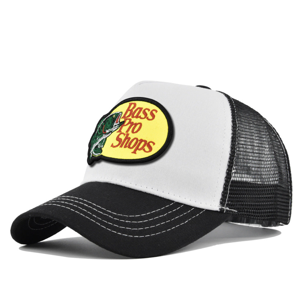 Wholesale Embroidered label mesh hat curved brim sun hat