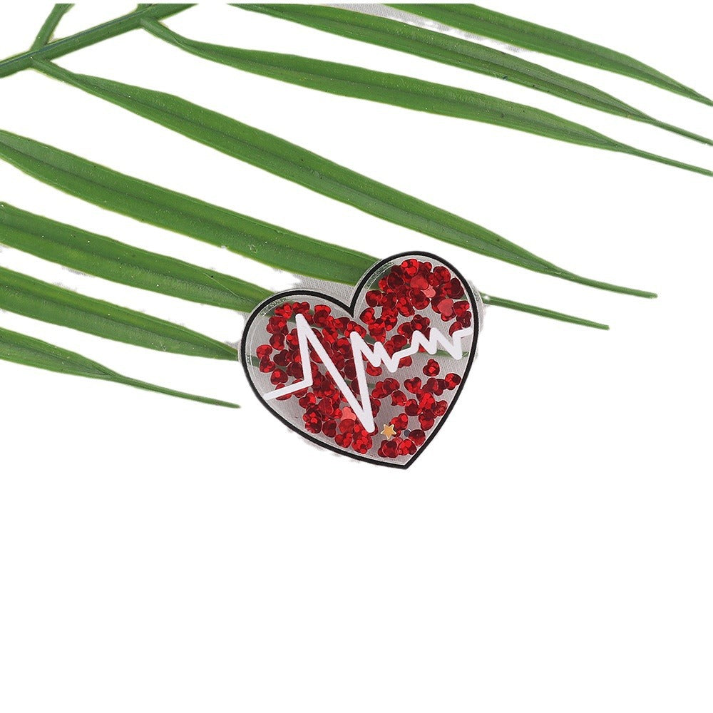 Wholesale 10pcs DIY Flatback quicksand cartoon   Acrylic Flatback Badge Reels Retractable Keychain DIY Accessories