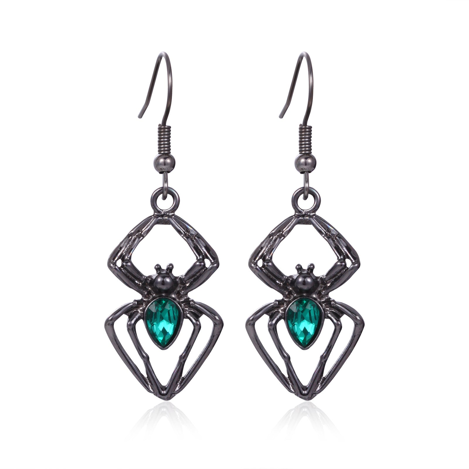 Wholesale  Diamond-Encrusted Zinc Alloy Cat Pumpkin  Web Skull Earrings