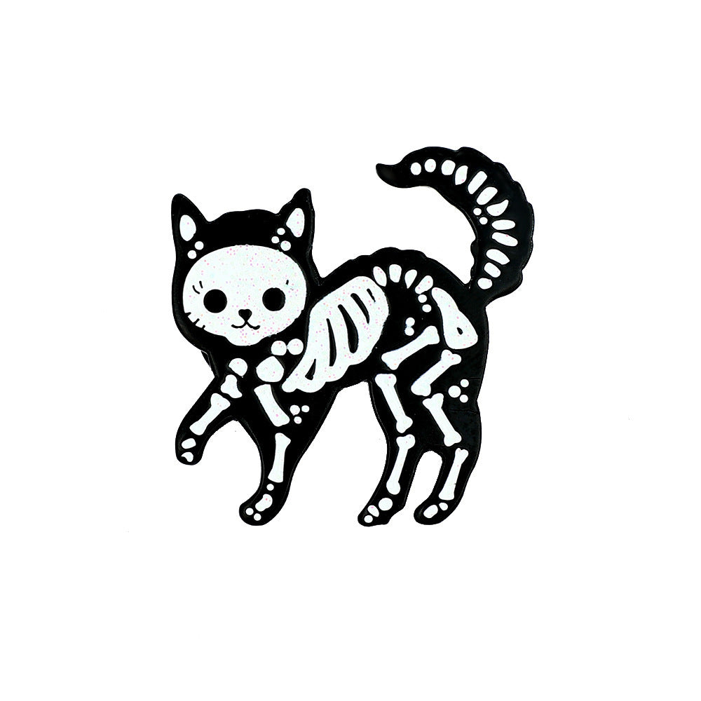 Wholesale  series brooch Ghost skull with hat accessories