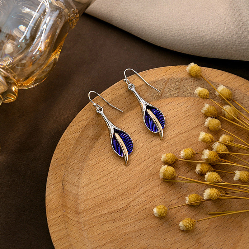 Wholesale Vintage Feather Turquoise Earrings Boho Drop Round Earrings Pearl Earrings Bohemian ACC-ES-MDD012