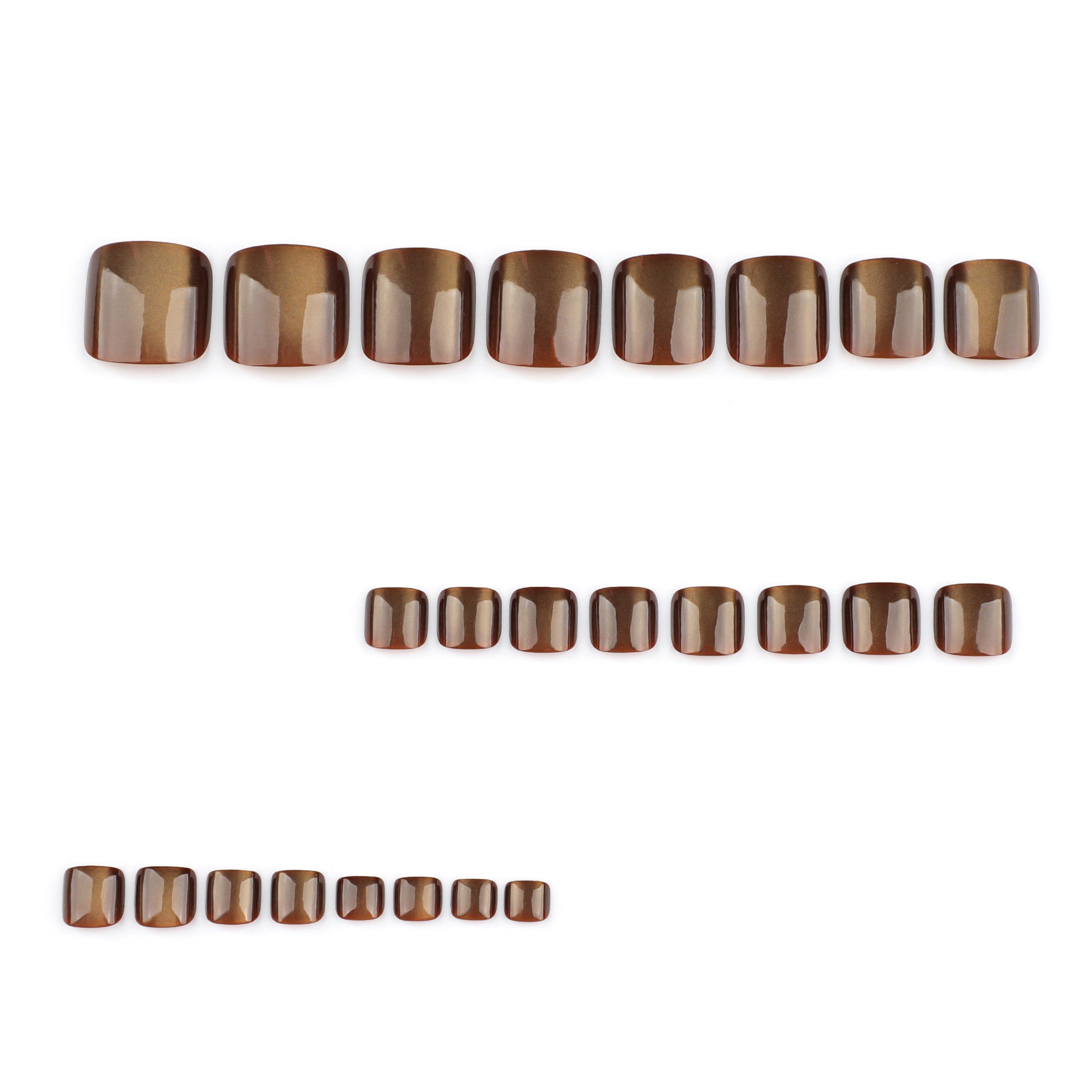 Wholesale 24 Pieces/box Brown Cat Eye Nails Kits Nail Stickers