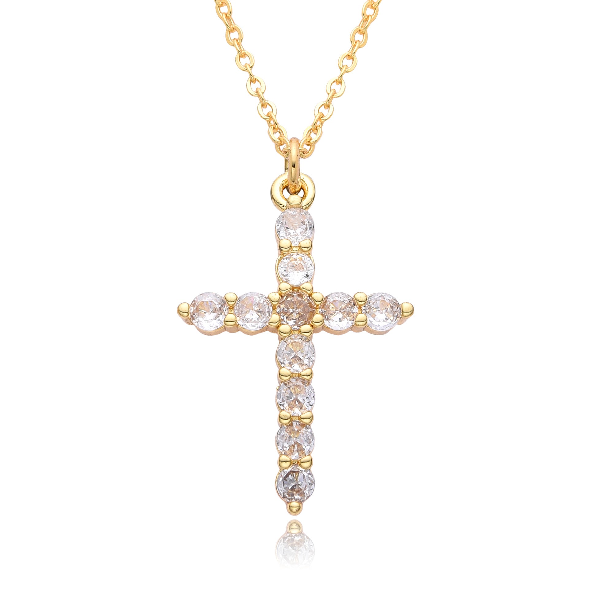 Wholesale  fashion Cross micro-inlaid necklace
