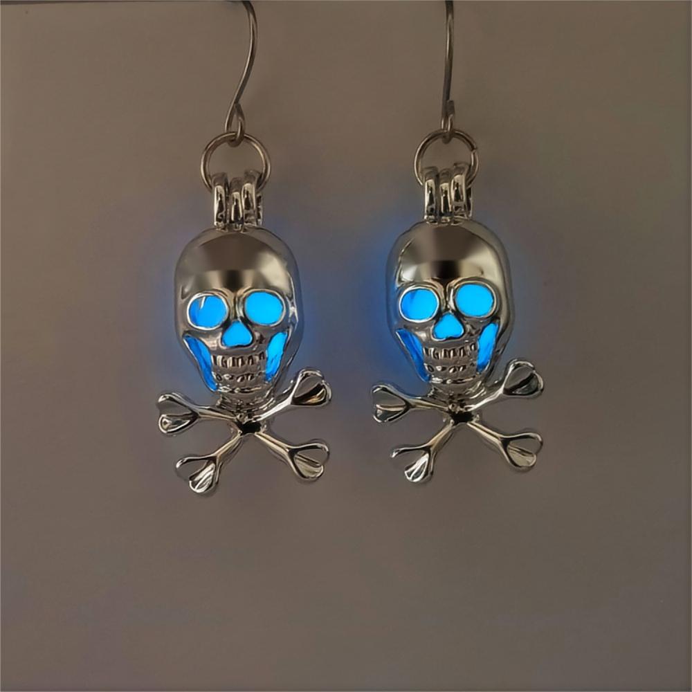 Wholesale  glowing skull earrings