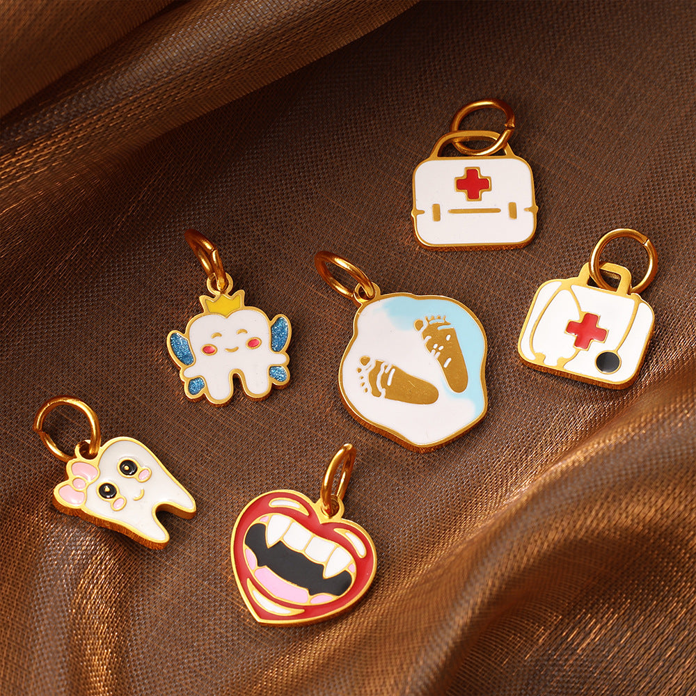 Wholesale Stainless Steel Tooth-Shaped Medical Box — " Lifestyle Series"  Versatile &  Stylish Pendant