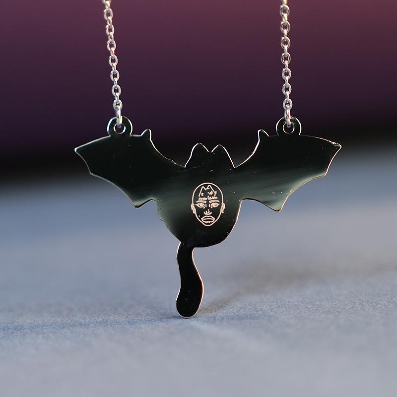 Wholesale  blue dirty cat bat baby necklace