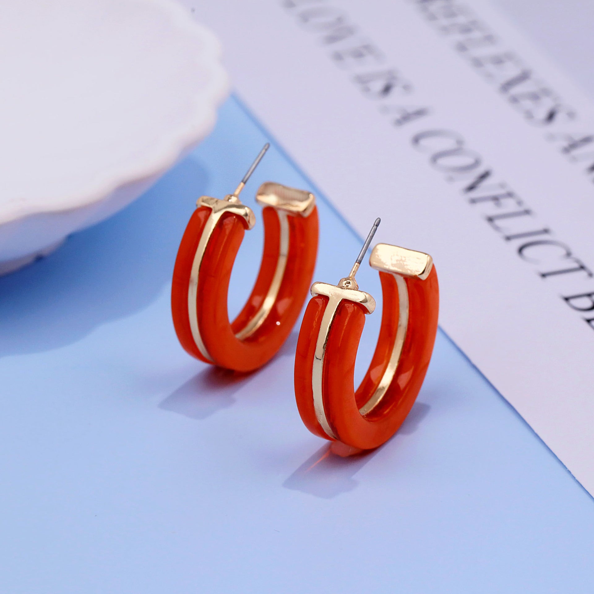 Wholesale  Vintage Bohemian C- shaped Earrings