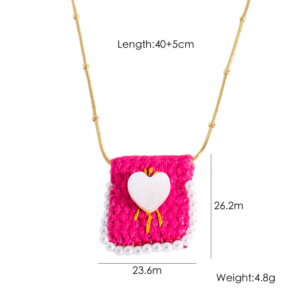 Wholesale  Handmade Bag Titanium Steel Necklace