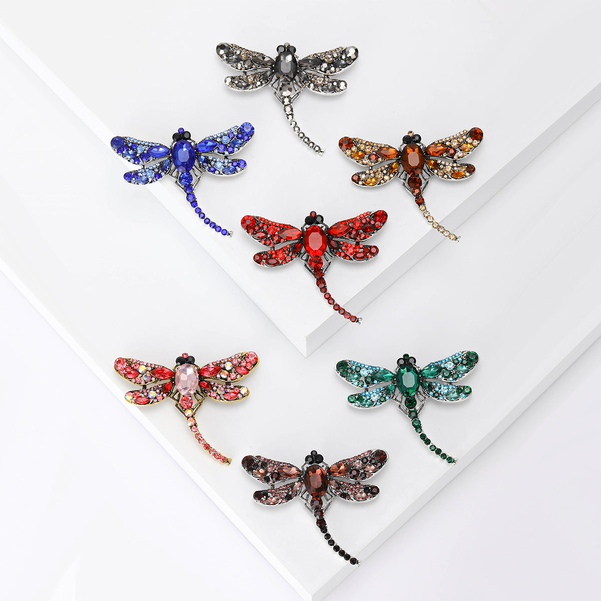 Wholesale Trendy Women S Dragonfly Brooch Pin Alloy Rhinestone Corsage Party Jewelry Accessory