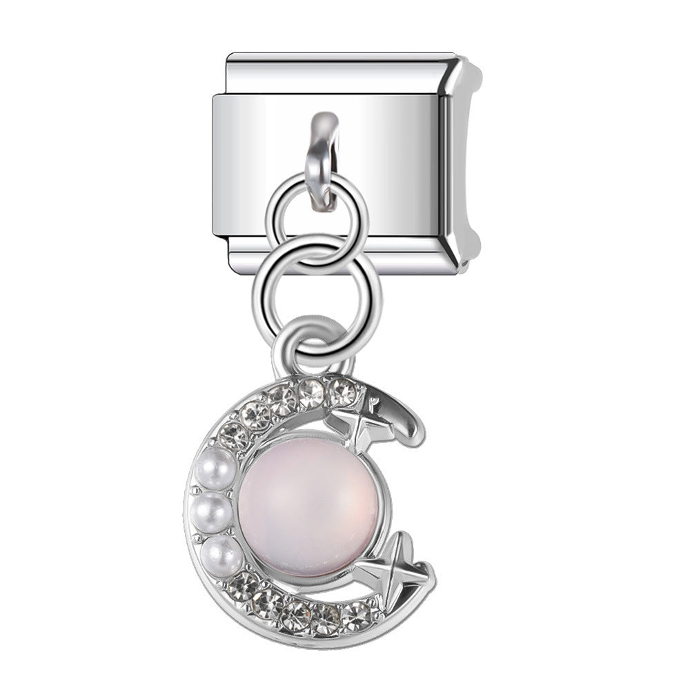 Wholesale  Italian Charm Bracelet 9mm DIY  Pendant Creative Stainless Steel Composable Bracelet