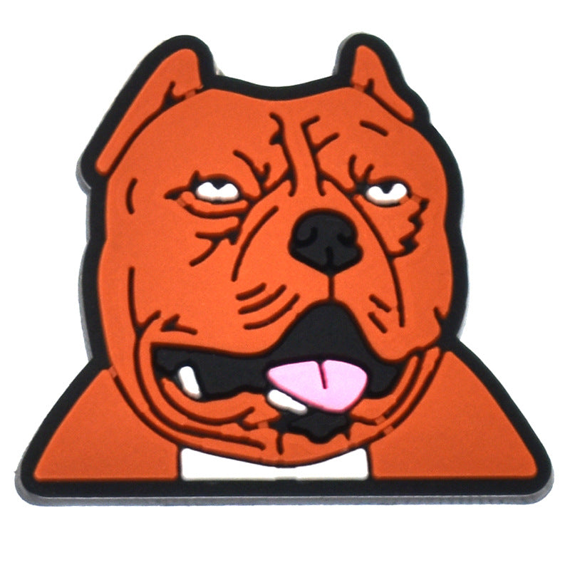 Wholesale  Random 100pcs Cute dog PVC Soft Rubber Shoe Buckle Decoration