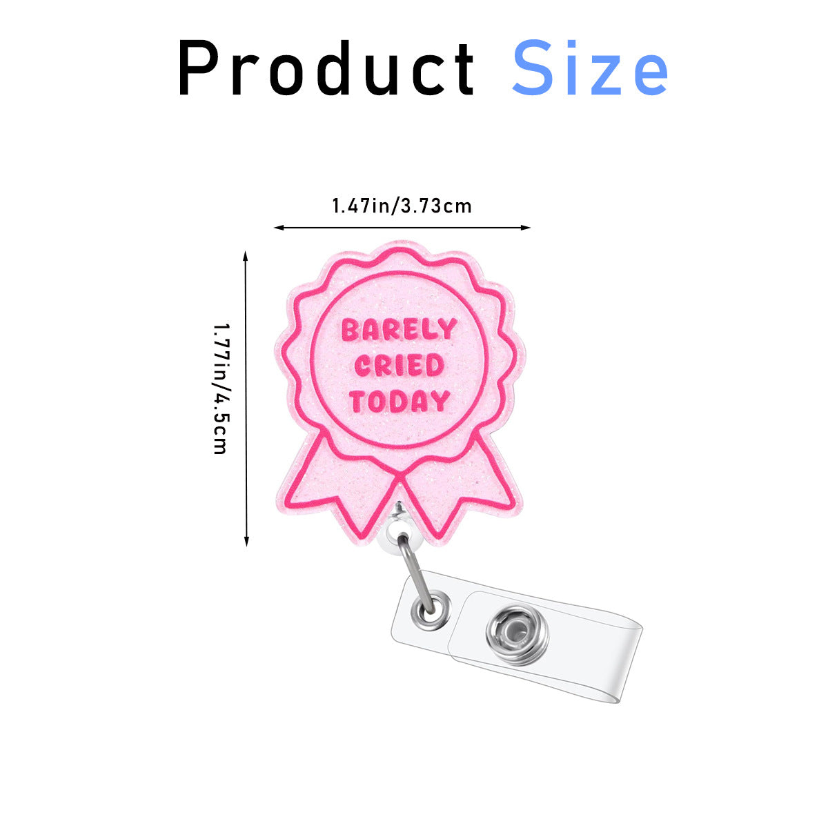 Wholesale  retractable acrylic pink medical   Badge Reels