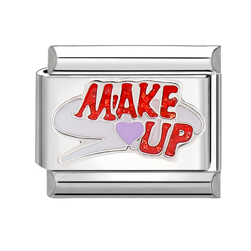 Wholesale Italian Charm Bracelet 9mm DIY Splicing Creative Pattern Stainless Steel Composable Bracelet